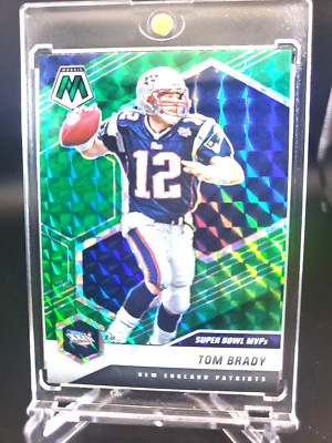 Tom Brady PANINI PATRIOTS PARALLEL HOLO MOSAIC INSERT CARD W/CASE - MINT