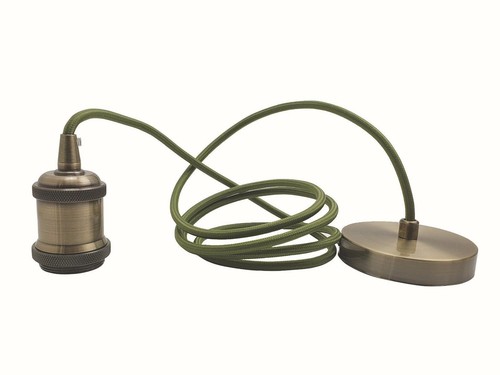 Vintage Industrial Pendant Lamp E27 Bulb Holder Ceiling Rose Light Fitting Kit - Picture 50 of 108