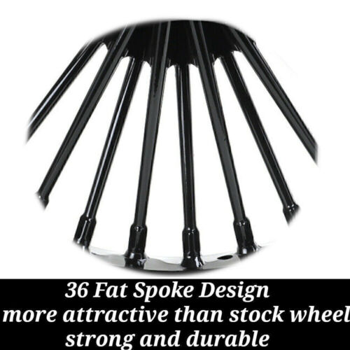 21X3.5 16X5.5 Fat Spoke Wheels Rims for Harley Touring 09-24 Street Road Glide - Foto 7 di 11