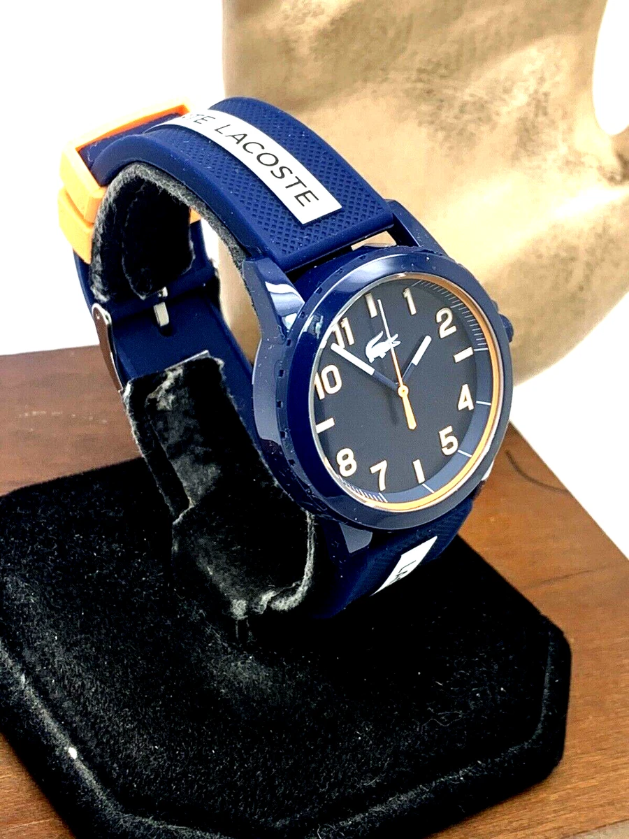 Watch Dial Band 36mm White eBay Rubber Quartz Lacoste Blue 2020142 Kids Women\'s |