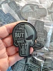 MORALES SILENT SCULL -  PUNISHER - 3D PVC PATCH  - LOW VISIBILITY