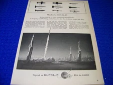 1955 DOUGLAS MISSILES "MISSILES BY DOUGLAS"..1-PAGE ORIGINAL SALES AD..(308GG)