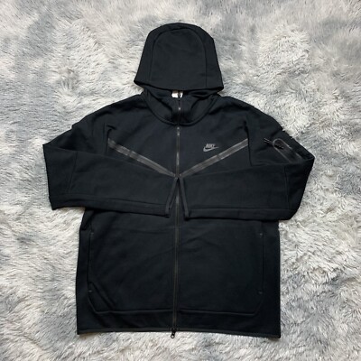 Nike Sportswear Tech Fleece Full Zip Windrunner Hoodie Black Nike Sportswear Tech Fleece Full Zip Windrunner Hoodie Black