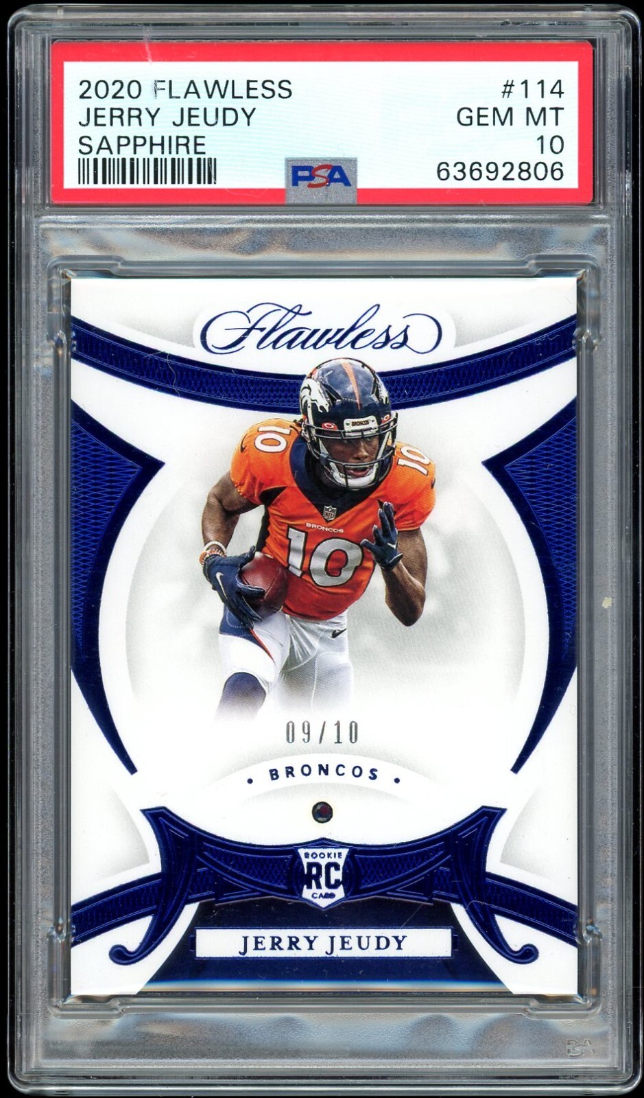 Jerry Jeudy Panini Flawless #114 Sapphire