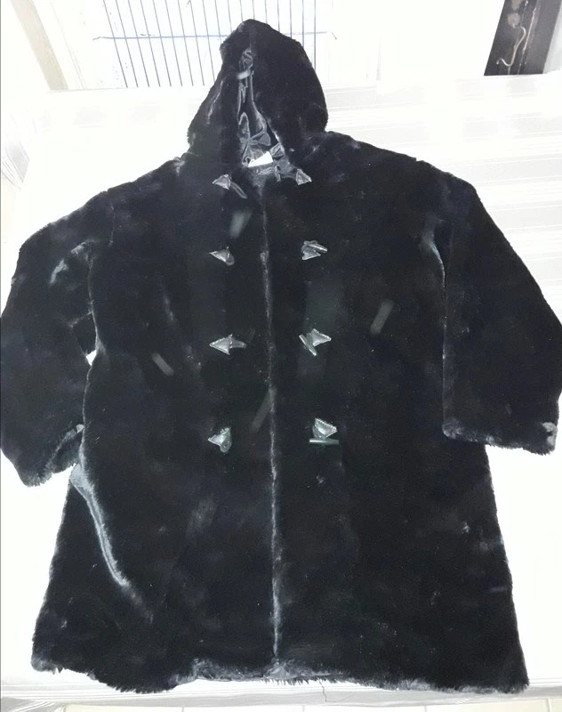 14 ans 16 ans M manteau fausse fourrure noir - Photo 1/1
