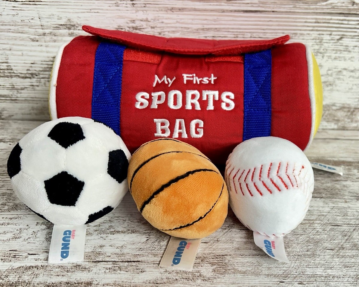 Baby GUND My First Sports Bag Stuffed Plush Playset Baby GUND My First Sports Bag Stuffed Plush Playset
