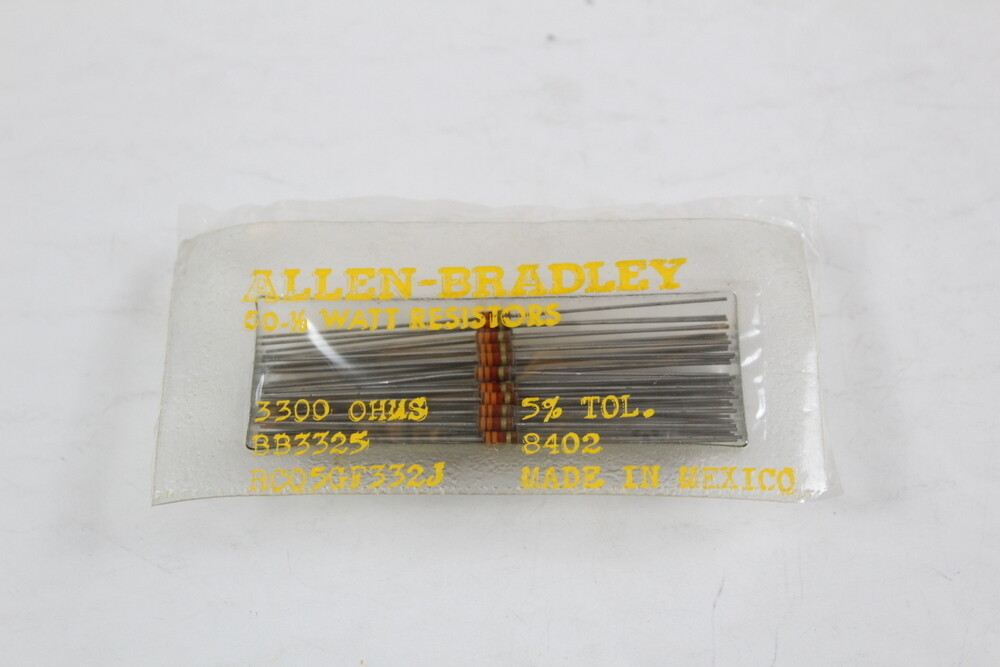 RC05GF332J Resistor Leaded 3300 ohm 50-1/8W 5% BB3325 Pack of 280 | eBay