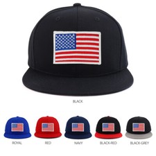 White American Flag Patch Youth Size Snapback Cap - FREE SHIPPING