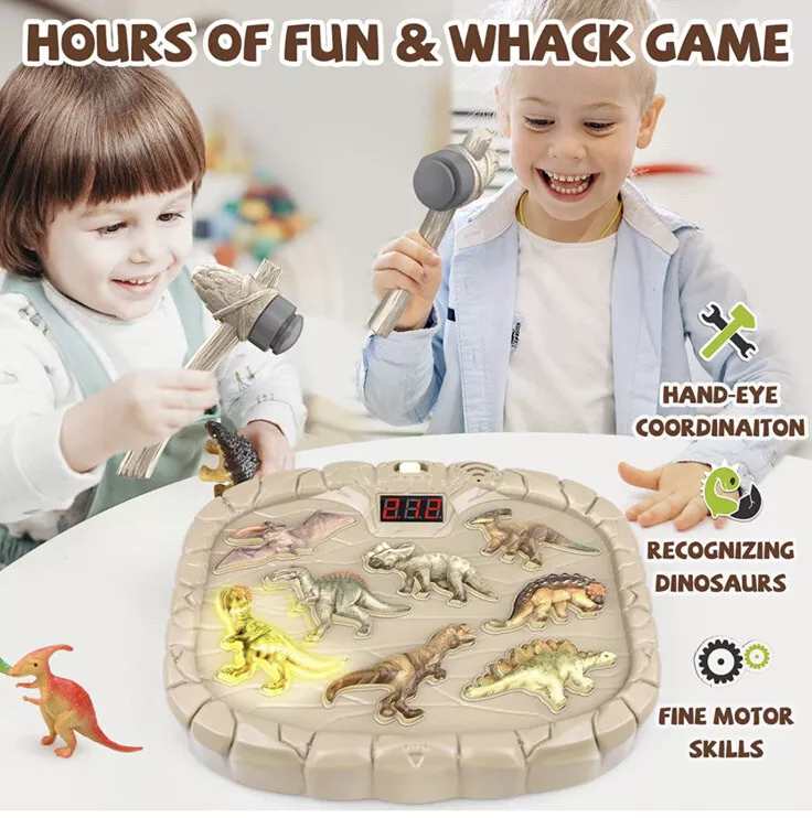 Fun Little Toys Beg1n Whack-a-Dino,Interactive Dinosaur Game