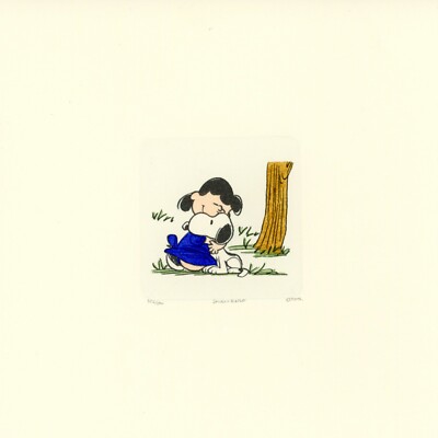 Lucy + Snoopy Peanuts Sowa & Reiser #D/500 Hand Painted Etching