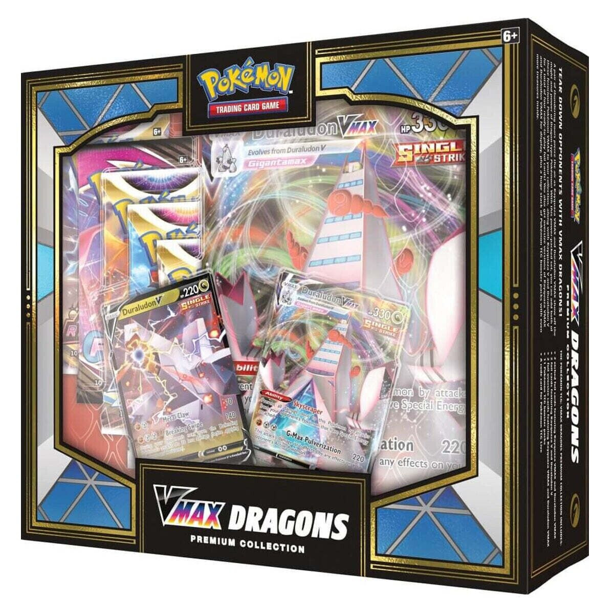 POKEMON TCG VMAX DOUBLE Dragon Premium Collection Box Duraludon + Rayquaza  | eBay