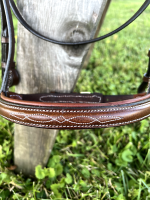 Exion Bridle de chasse traditionnelle avec rênes lacées | Bride
