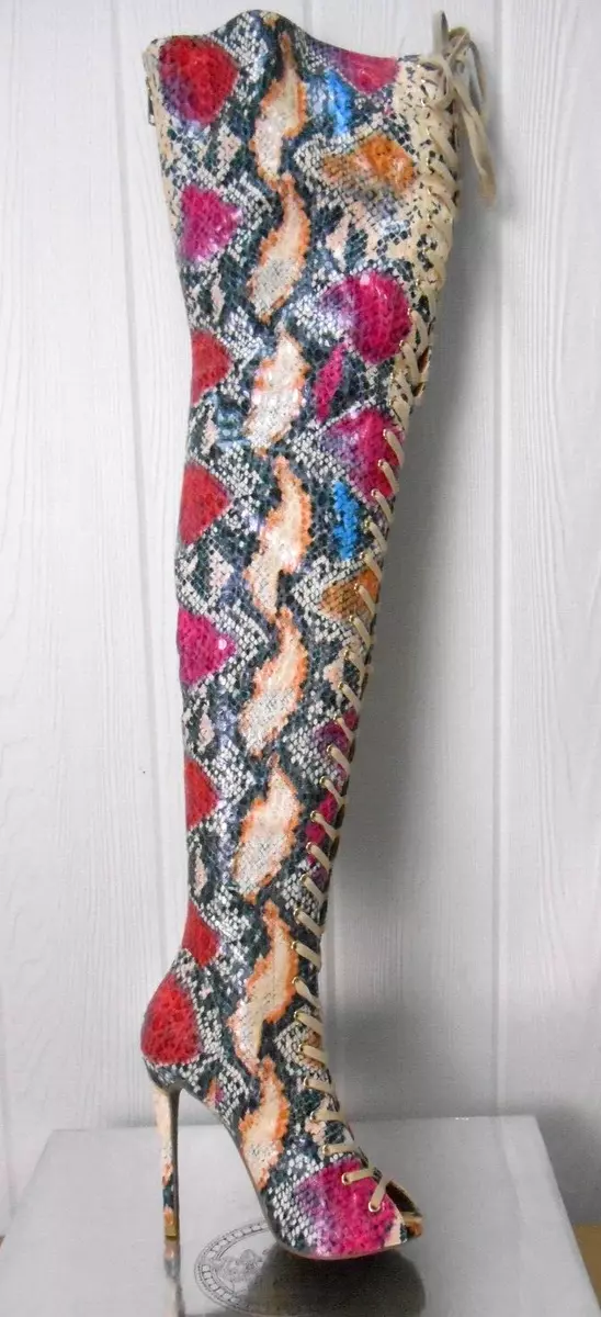Thigh high boots snake outlet