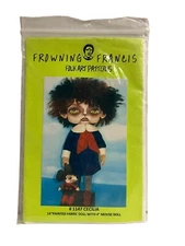 FOLK ART Doll Patterns Frowning Francis #1147 Cecilia 14" Painted Fabric / 2011