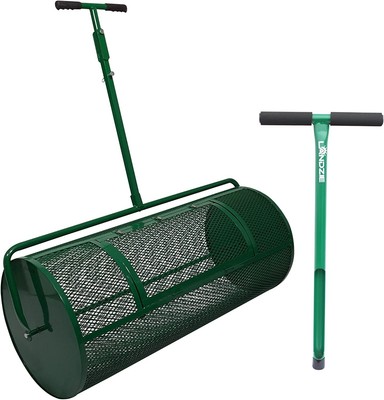 Landzie Lawn & Garden Care Kit - 44'' Mesh Push Spreader and 20'' Steel Soil Probe