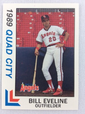 1989 Quad City Angels-Eastern League-BEST Baseball Card-Bill Eveline