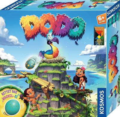 Kosmos 697945 Dodo Rettet das Wackel Ei Brettspiel Familienspiel 2-4 Spieler