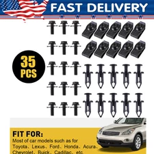 35PCS Engine Under Cover Splash Shield Guard Bumper Body Bolt U-nut Clip Fastene