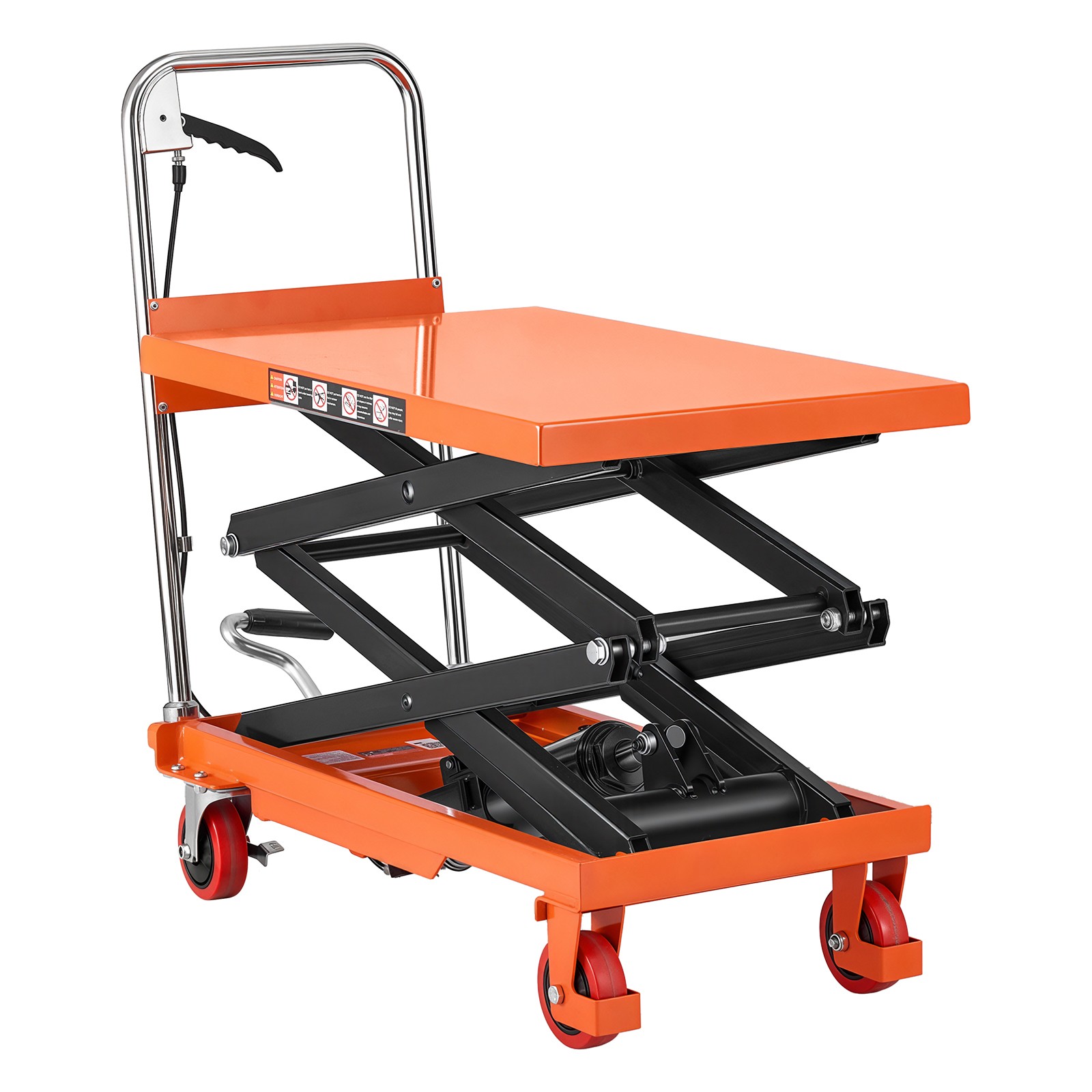 Uimoso Hydraulic Lift Table Cart, 330 lbs 50 in Height, Double Scissor Design
