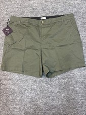 Ava  Viv Woman  s Size 26 Plain Green Relaxed Fit Shorts