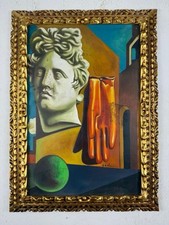 Giorgio de Chirico (Fatto a mano) dipinto olio su tela firmato e timbrato