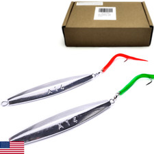 VMSIXVM Diamond Jigs Saltwater Fishing Lures, 1-16oz Flat Metal Jigging Spoon Ba
