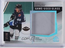 2022 SP Game Used NHL All-Star Rink Glass Relics 17/25 Jack Hughes #ASG-JA 4p5