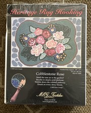 MCG Textiles Cobblestone Rose Floral Heritage Rug Hooking 20x27 VTG, 73018, NIB