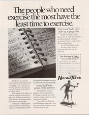 NordicTrack Vintage Print Ad Cross-Country Skiing Exercise 1989