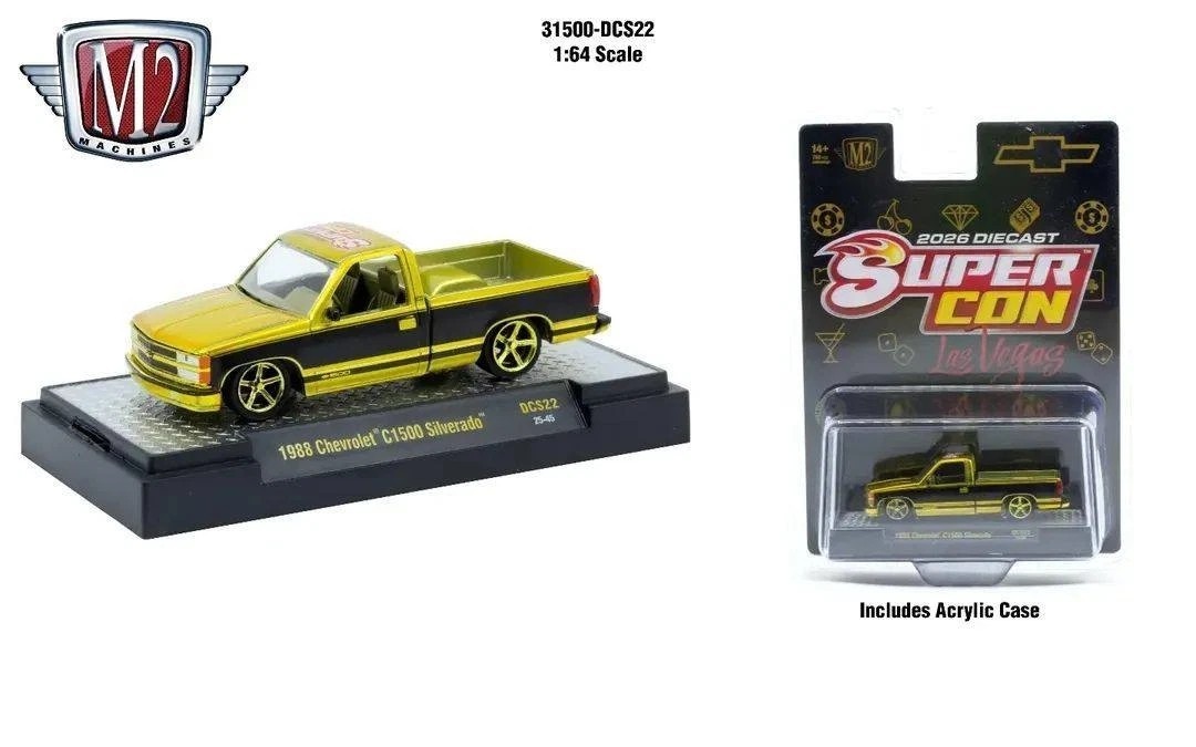 M2 Machines 2026 Diecast Super Con DCS22 1988 LV Chevrolet C1500