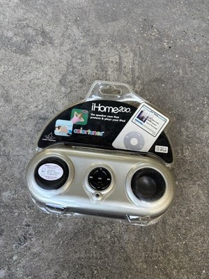 iPod Tragbares Lautsprechersystem IHome2go In Silber Versiegelt Neu Vintage Audio