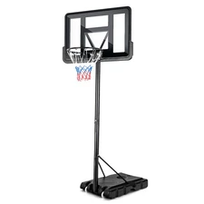 Basketball Hoop Stand Portable  Adjustable Height W/Shatterproof Backboard