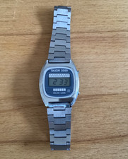 Retro LCD Quarzuhr,  Taxor 2000 Solar Look, Herrenarmbanduhr