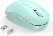 Wireless Mouse for Laptop, 2.4G Noiseless Mouse with USB Receiver - Optical Trac