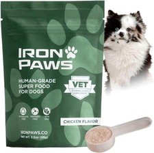 Iron Paws Human-Grade Superfood For Dogs, Premium Greens Powder...