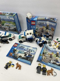 LEGO City Police LOT High Speed Police Chase 60042 K9 Van 7285 ATM Robbers 7279