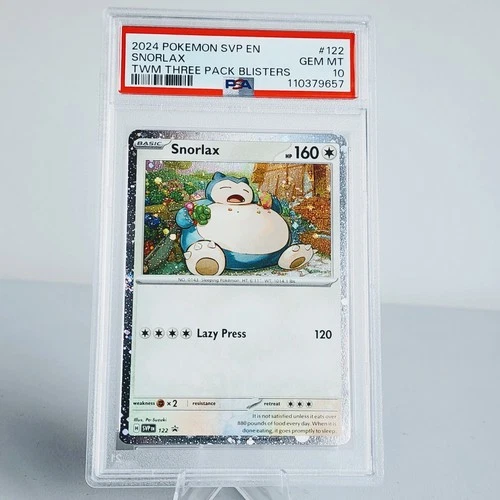 Pokémon TCG Scarlet & Violet Snorlax SVP #122 Promo Holo PSA Gem Mt 10