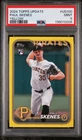 PAUL SKENES RC YELLOW - 2024 Topps Update #US100 Pirates Color Match MINT PSA 9