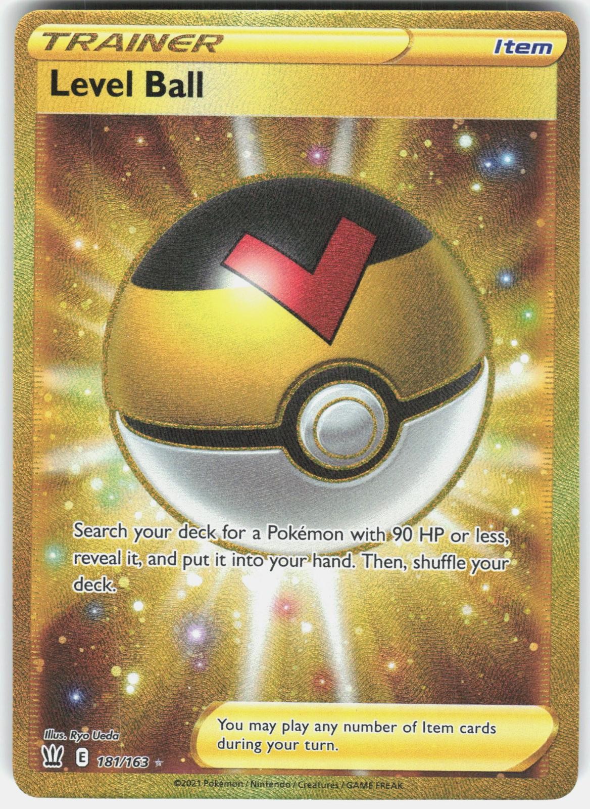 Level Ball 181/163 Secret Rare Battle Styles Pokemon Holo Near Mint