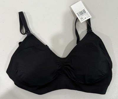 Motherhood Maternity Women's Black Full Coverage Seamless Nursing Bra Size M
