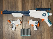 Zuru X-Shot 2 Mini Blaster Dart Guns Plus 7 Darts Lot.