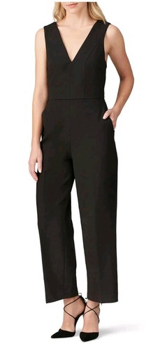 NEW! Club Monaco 2 Black Tropical Wool Sleeveless Jumpsuit $425 - Picture 1 of 13