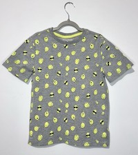 Tommy Bahama Boys T Shirt M 8 Cotton Blend Gray Short Sleeve Crew Neck Logo