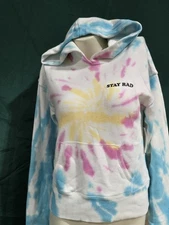 Women's Spiritual Gangster Stay Rad Skye Sunburst Tie Dye Hoodie Size X-Small 