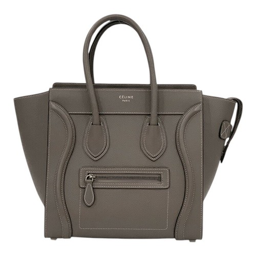 CELINE Luggage Micro Souris Tote Bag Leather Greige Brown 167793DRU.09SO