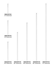Hinkley Lighting 990024F 24"L Downrod for Hinkley Ceiling Fans - White