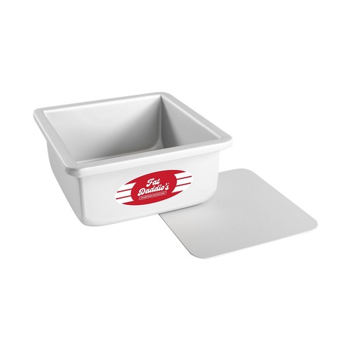 PSQCC-663 Removable Bottom Square Cake Pan, 6 x 6 x 3 Inch, Silver