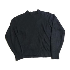 Vintage Designers Petite P/P Sweater Mock Neck Black Comfort Acrylic Quality