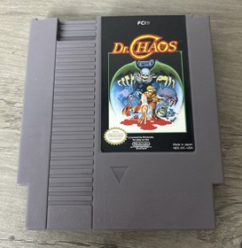 Dr. Chaos (Nintendo NES, 1988) CIB Complete In Box, w/Inserts & Manual, VG 🎮💥