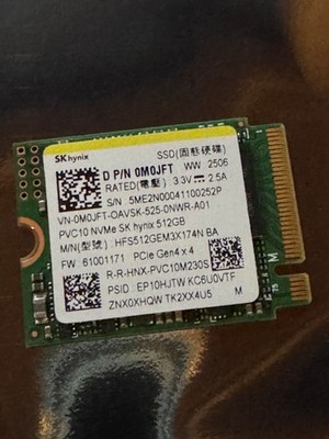 SK HYNIX 512GB M.2 PCIe Gen 4x4 NVMe SSD HFS512GEM3X174N